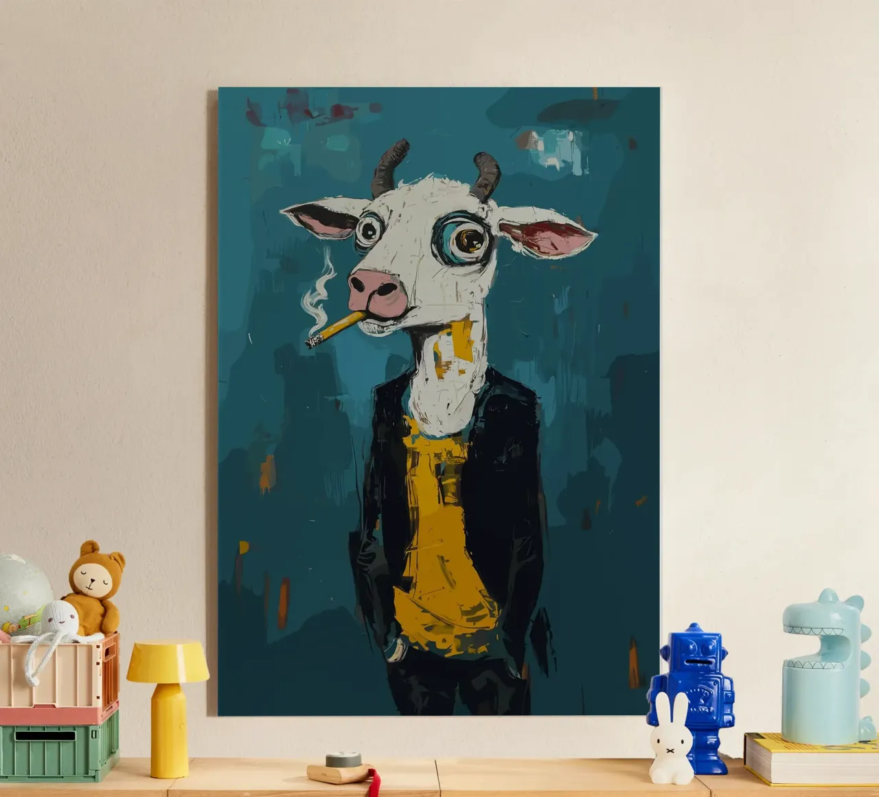 Mucca fresca con sigaretta plexiglass da apple crumble