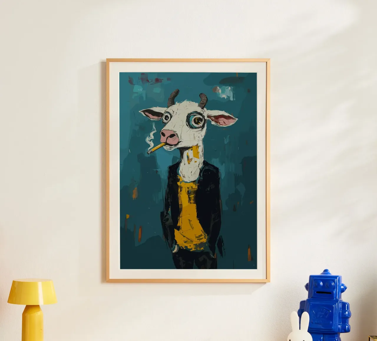 Mucca fresca con sigaretta carta hahnemühle da apple crumble