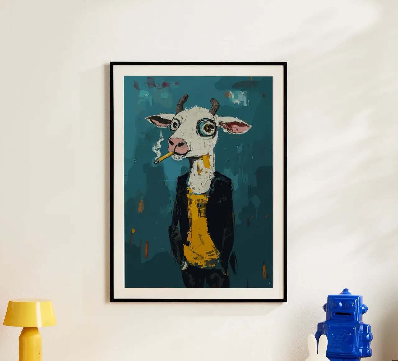 Mucca fresca con sigaretta carta hahnemühle da apple crumble