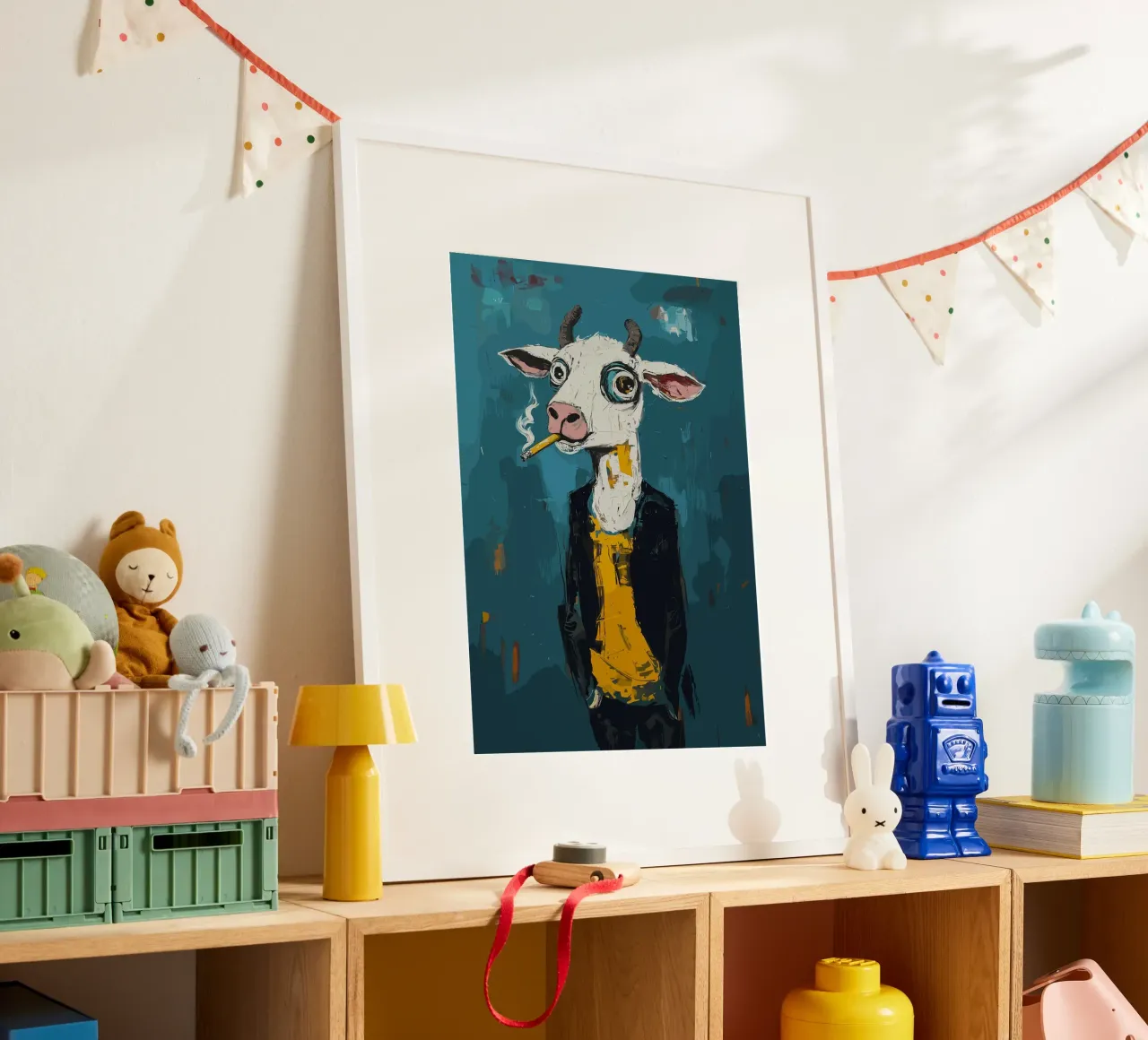 Mucca fresca con sigaretta carta hahnemühle da apple crumble