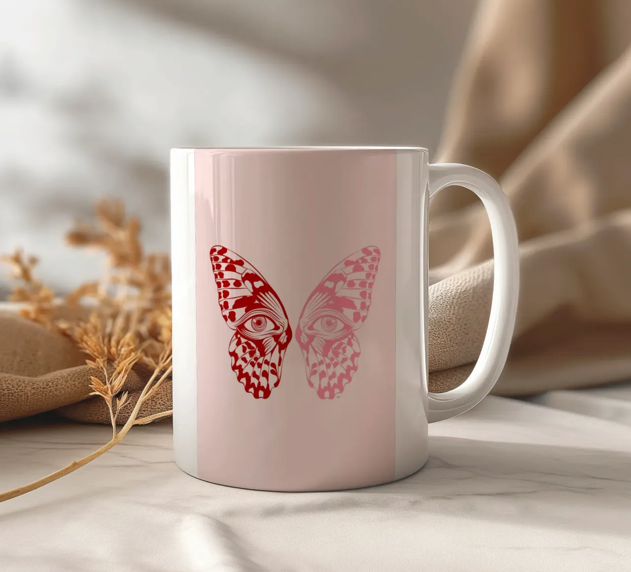 Papillon tazza in ceramica da Lise.ya
