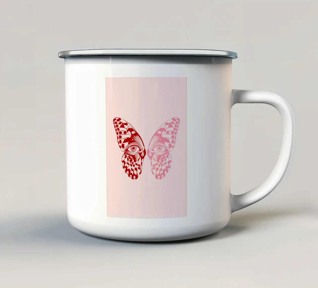 Papillon tazza in smalto da Lise.ya