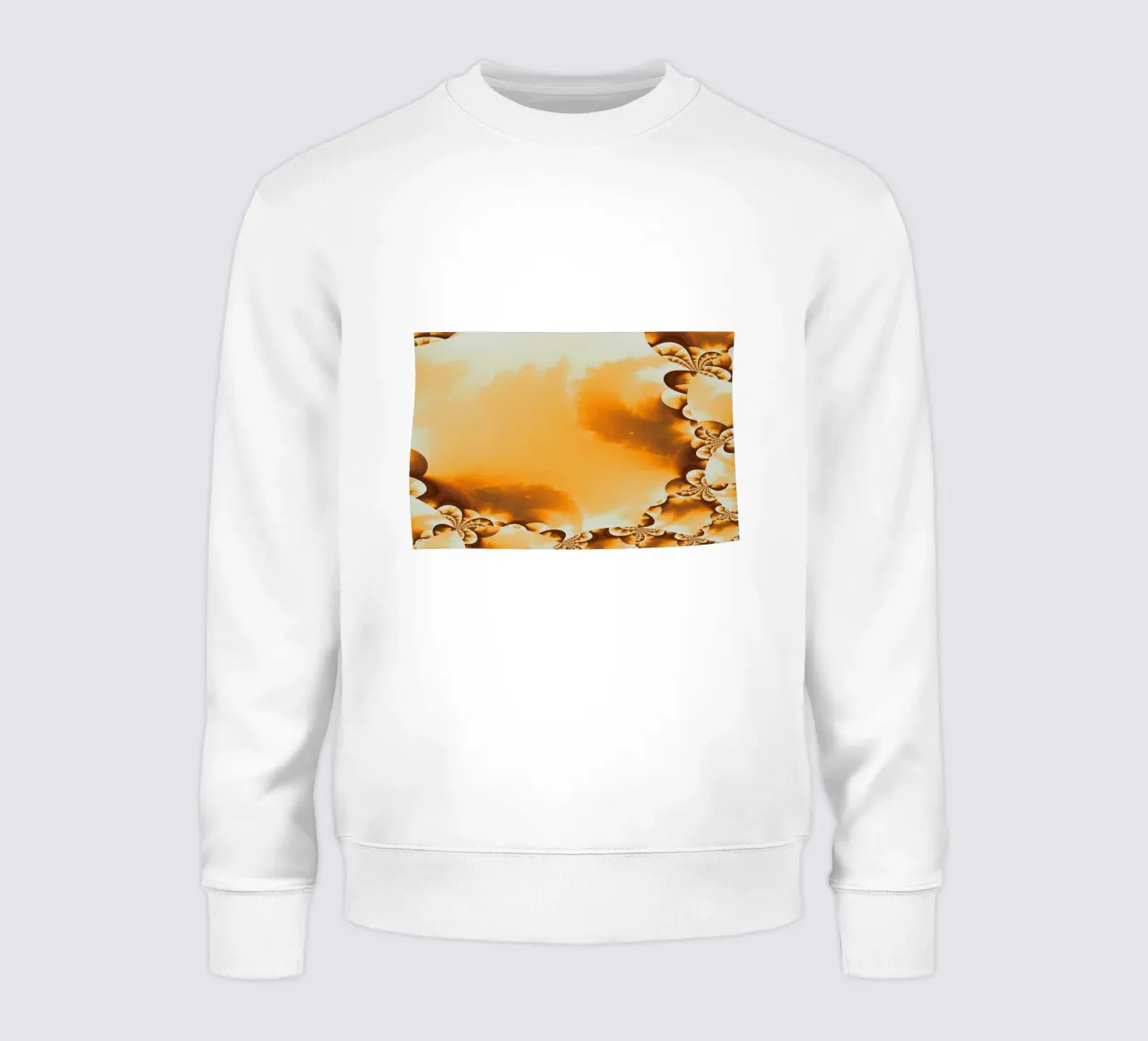 Motif dynamique abstrait en jaune, orange et marron. sweat de Something for you