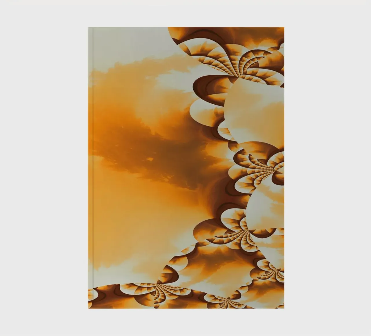 Abstract dynamic pattern in yellow, orange and brown. notebook by Something for you