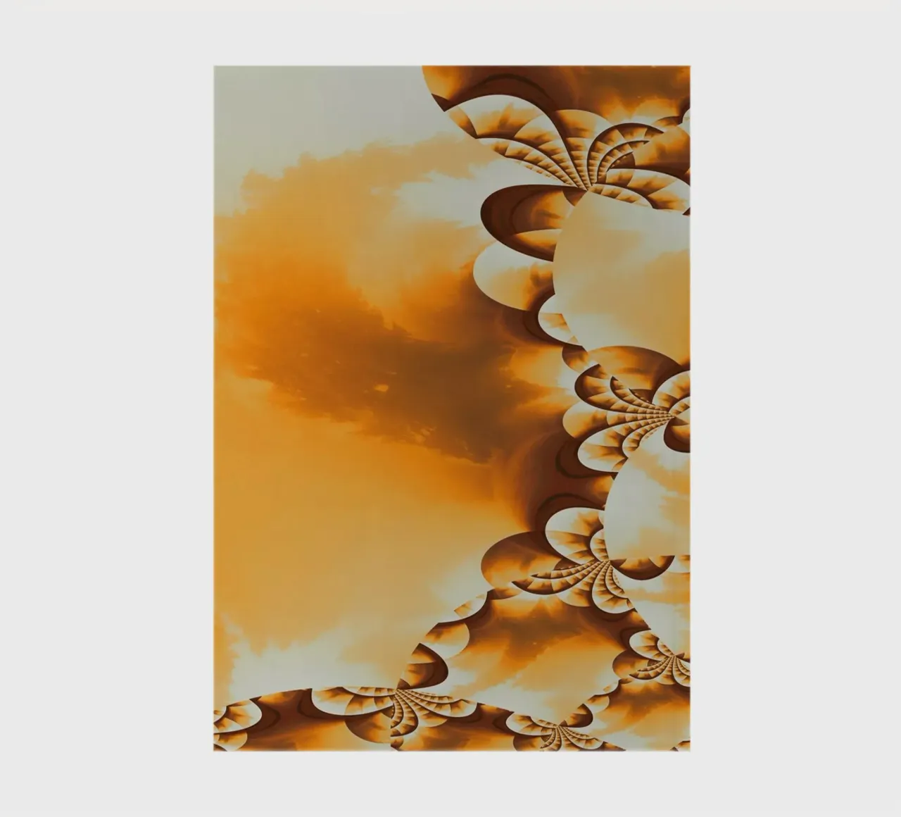 Abstract dynamic pattern in yellow, orange and brown. notebook by Something for you