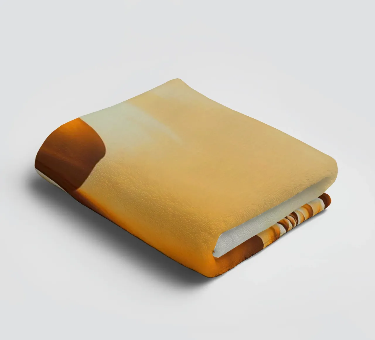 Abstraktes dynamisches Muster in gelb, orange und braun. Handtuch von Something for you