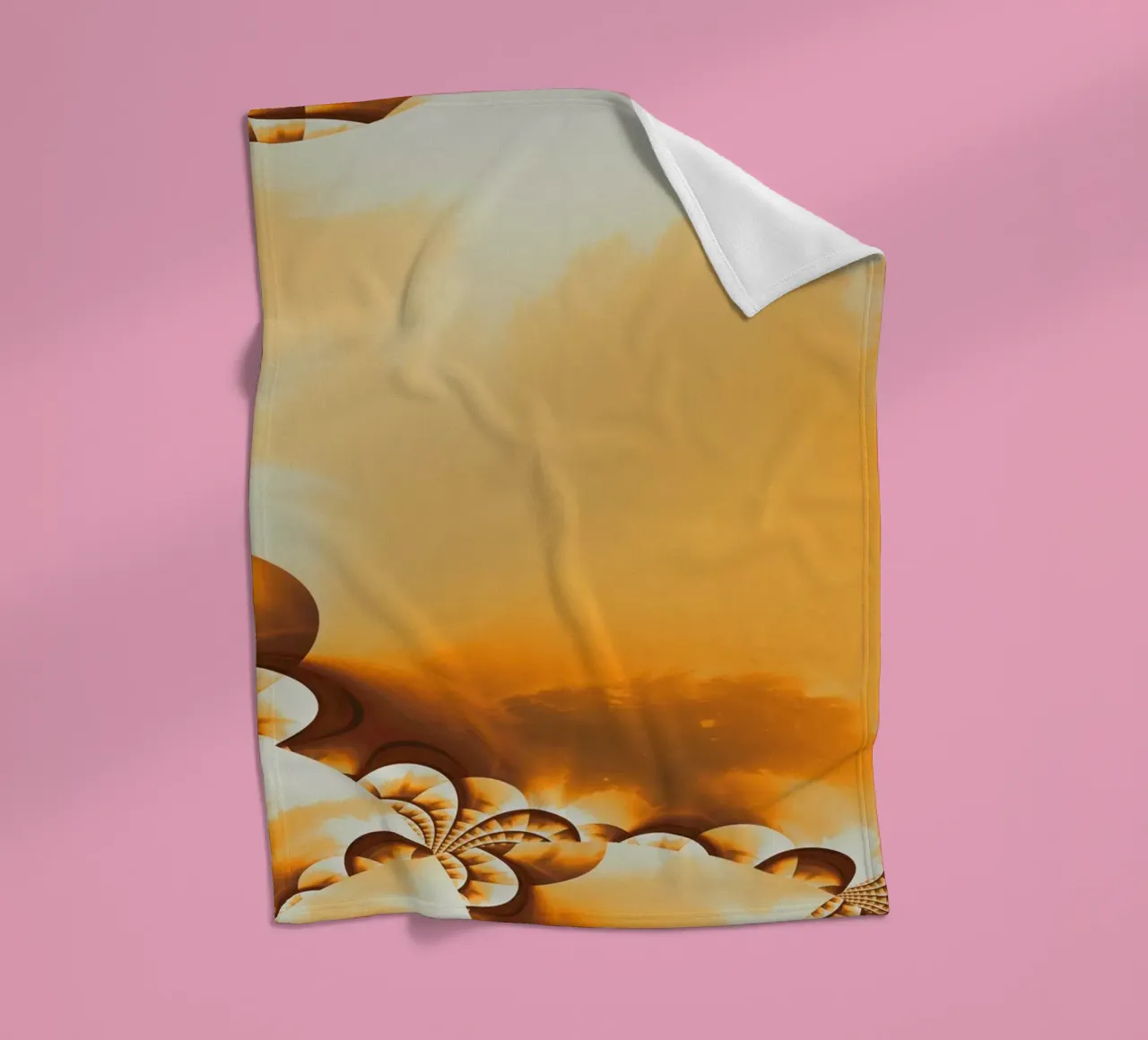 Abstract dynamic pattern in yellow, orange and brown. fleece blanket by Something for you