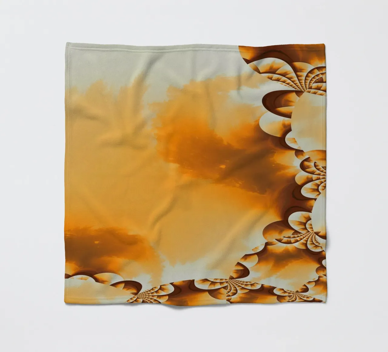 Abstract dynamic pattern in yellow, orange and brown. fleece blanket by Something for you