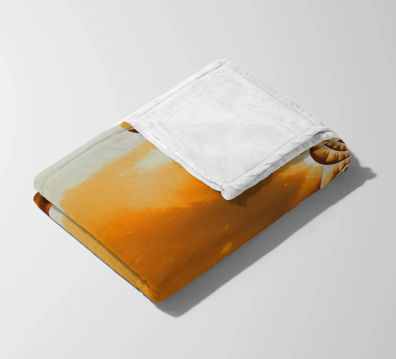 Abstract dynamic pattern in yellow, orange and brown. fleece blanket by Something for you