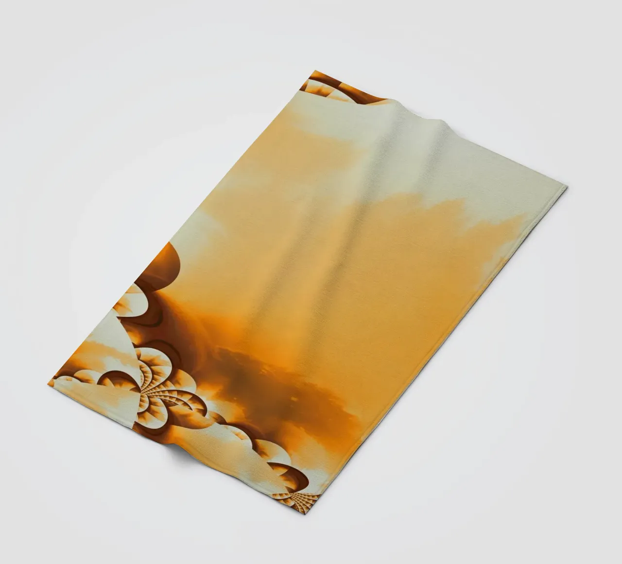 Abstract dynamic pattern in yellow, orange and brown. fleece blanket by Something for you
