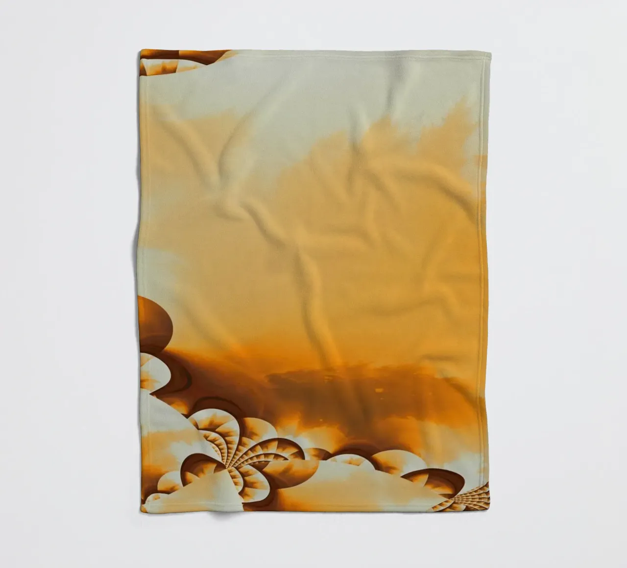 Abstract dynamic pattern in yellow, orange and brown. fleece blanket by Something for you