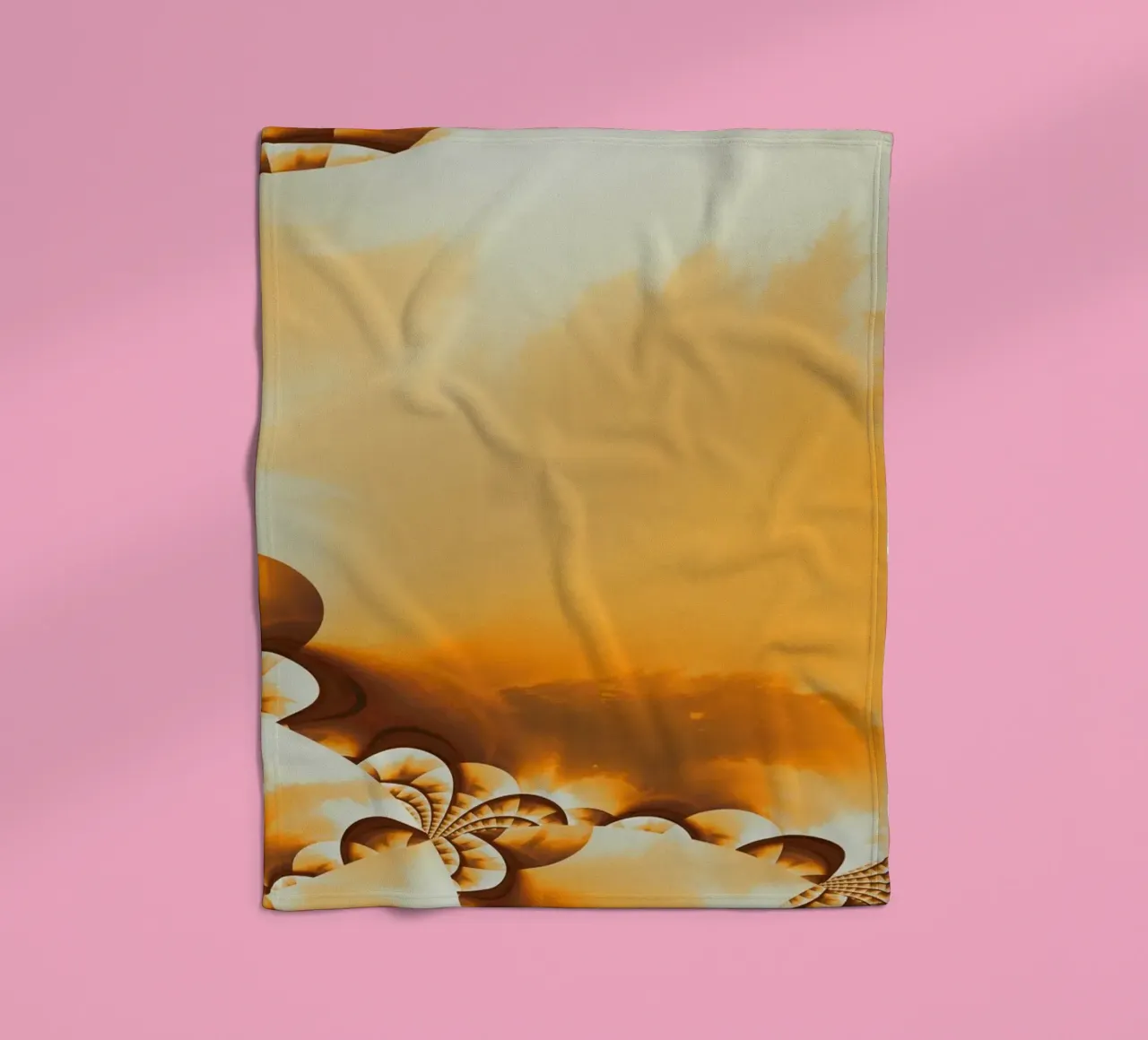 Abstract dynamic pattern in yellow, orange and brown. fleece blanket by Something for you