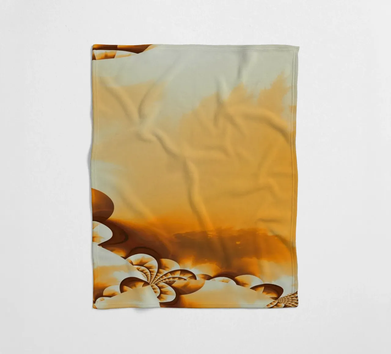 Abstract dynamic pattern in yellow, orange and brown. fleece blanket by Something for you
