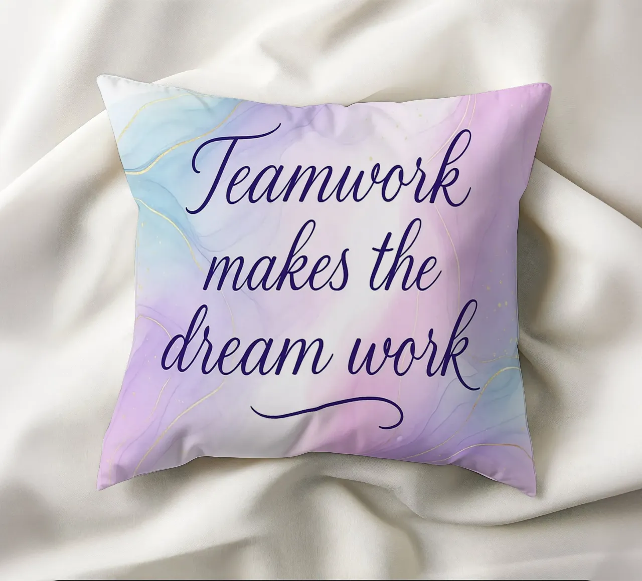 Teamwork Makes The Dream Work cuscino da yp-designs