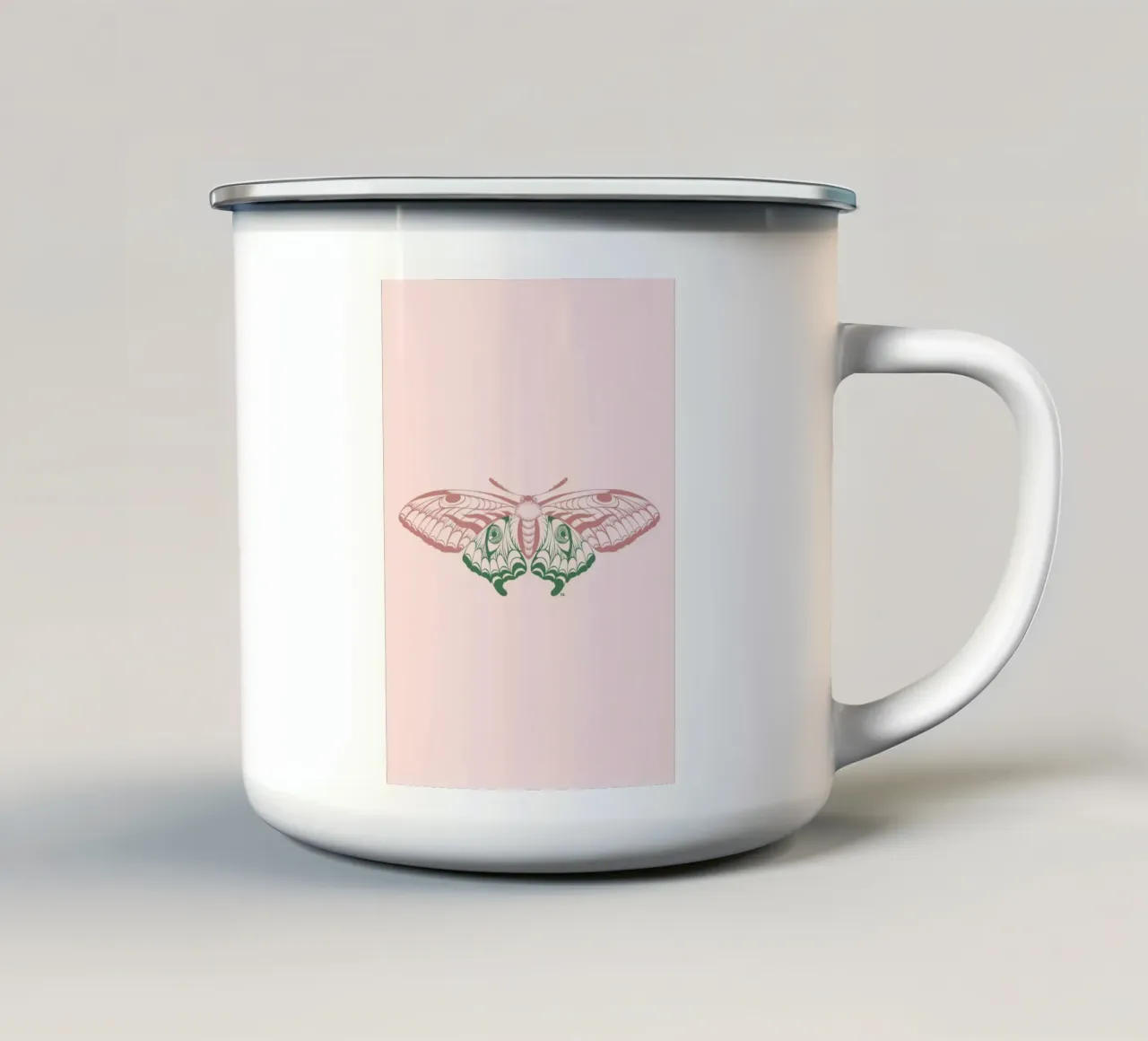 Papillon tazza in smalto da Lise.ya