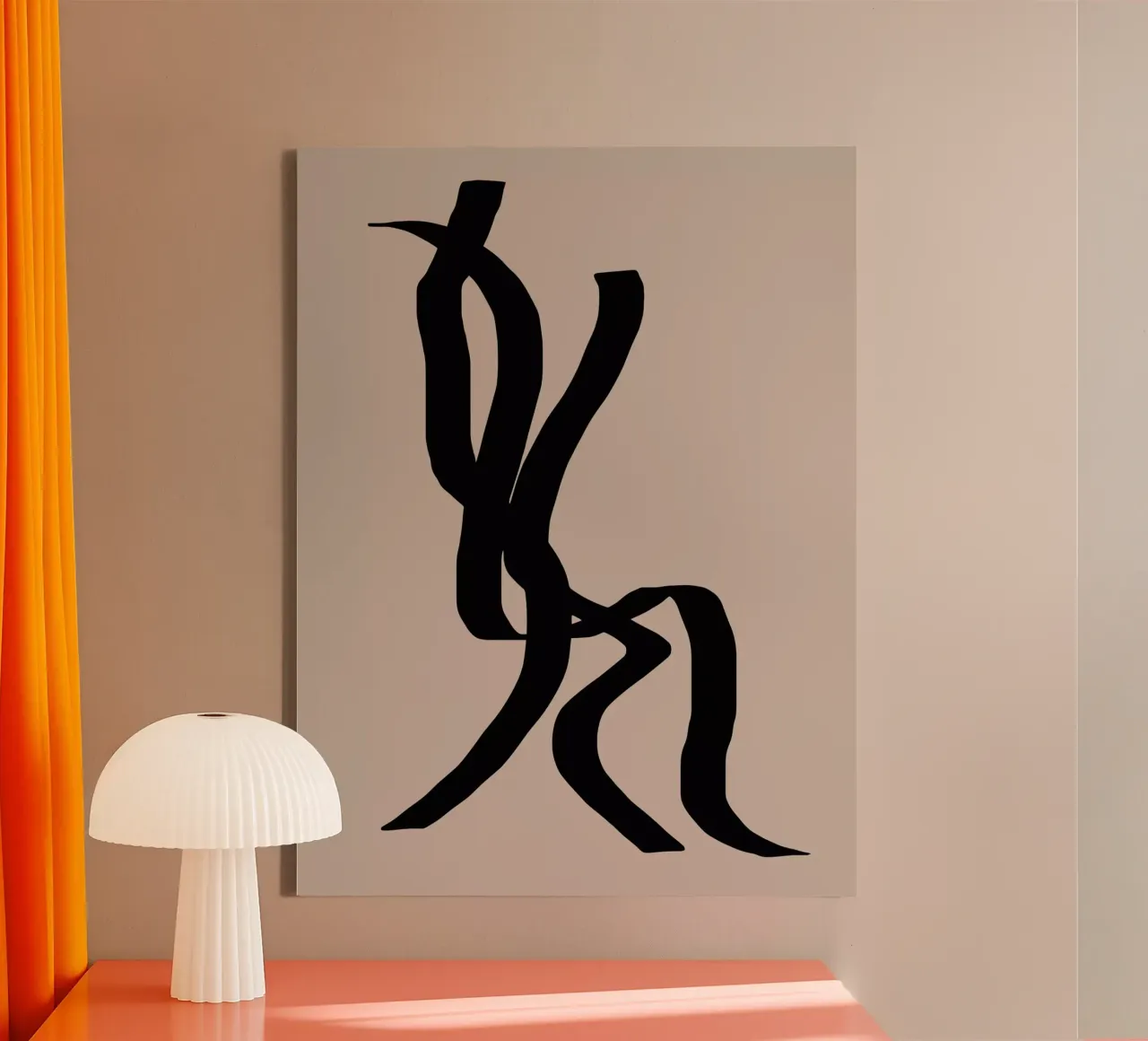 Twined | Abstract Line Drawing canvas met Baklijst van sabidussi
