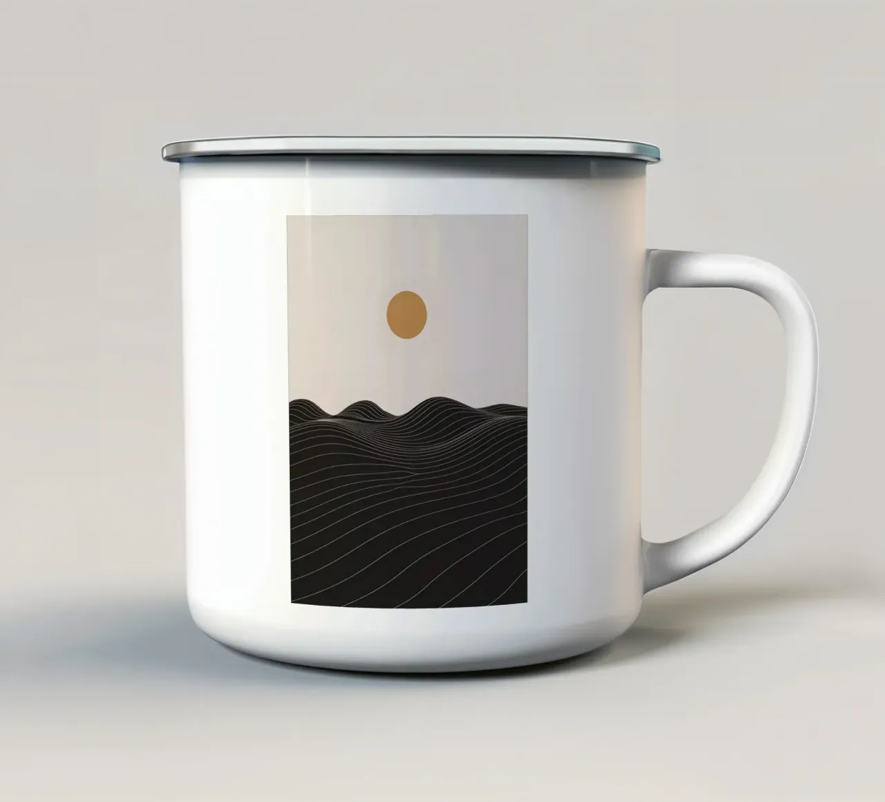 Orizzonti baciati dal sole tazza in smalto da Artistic-shop