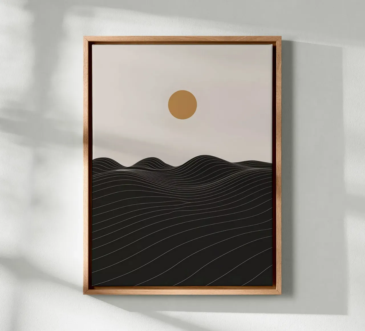 Orizzonti baciati dal sole tela con Cornice a cassetta da Artistic-shop