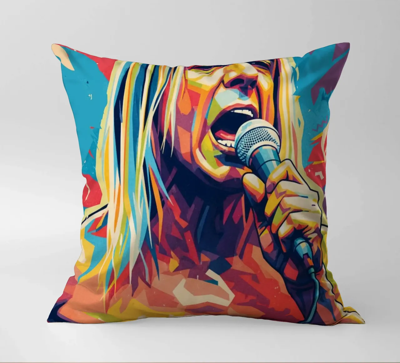 Iggy Pop pop art colorata cuscino da Hantamrata