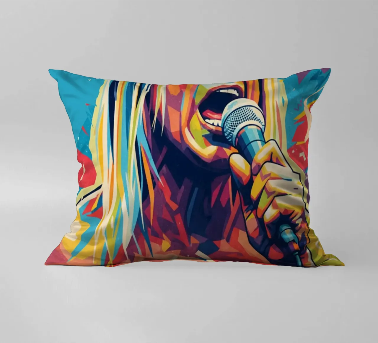 Iggy Pop pop art colorata cuscino da Hantamrata