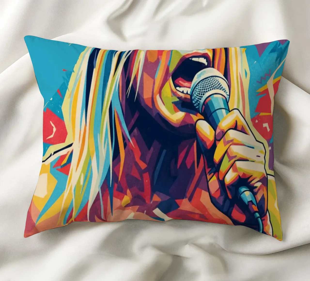 Iggy Pop pop art colorata cuscino da Hantamrata