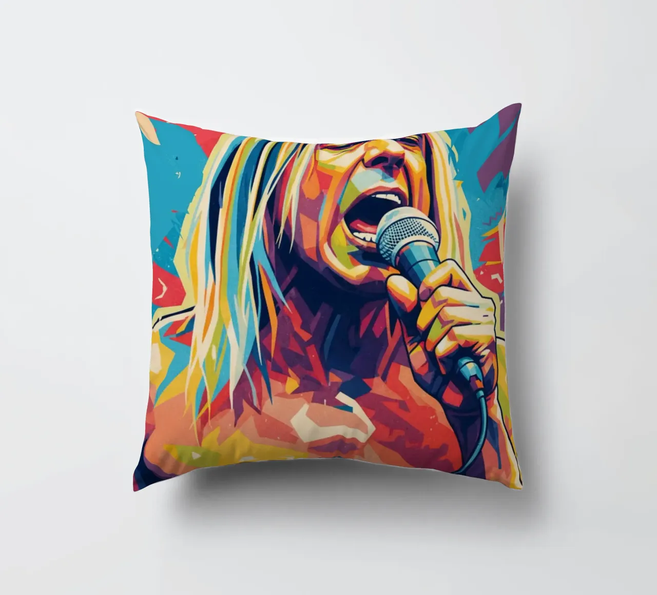 Iggy Pop pop art colorata cuscino da Hantamrata
