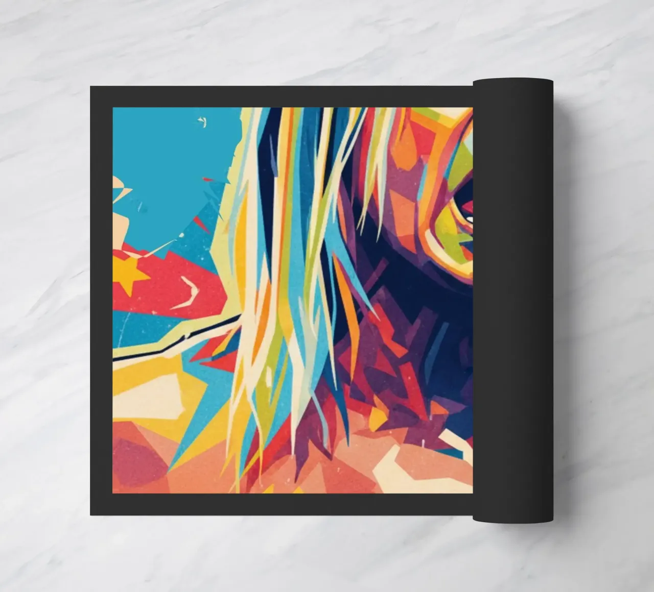 Iggy Pop pop art colorata zerbino da Hantamrata