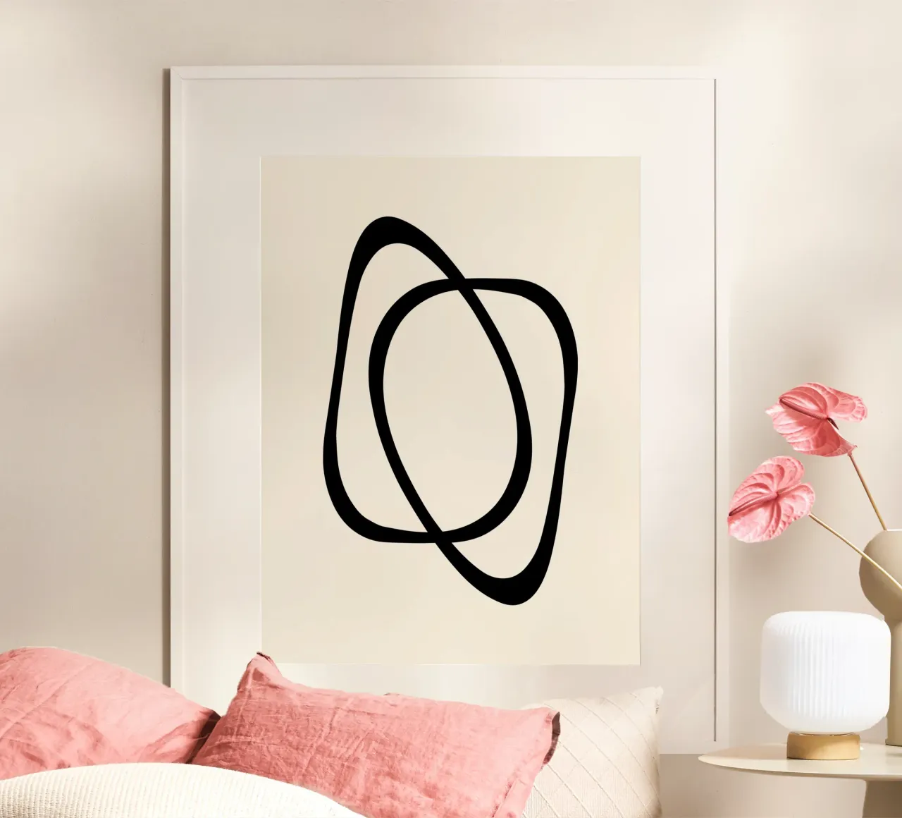 Interlocking Two A | Minimalist Line Abstract carta hahnemühle da sabidussi