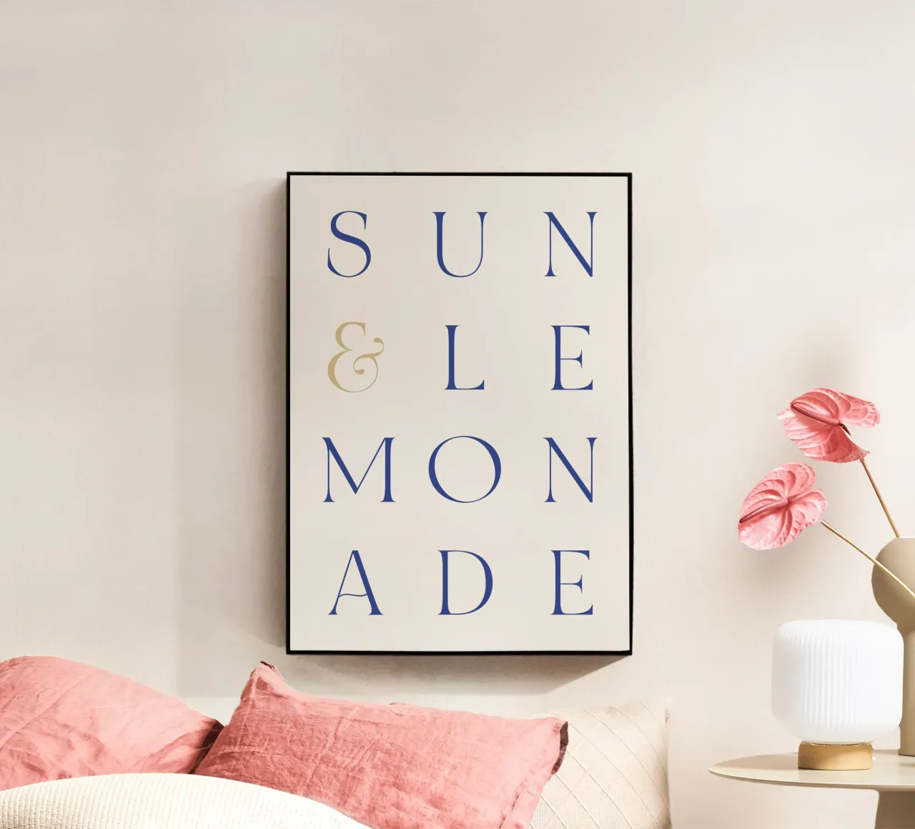 Zon en limonade acryl van Mia Moore