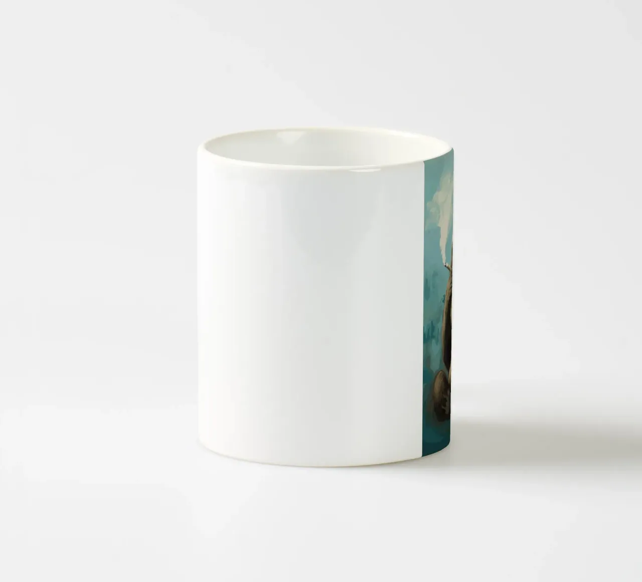 Fumo di bradipo fresco tazza in ceramica da apple crumble