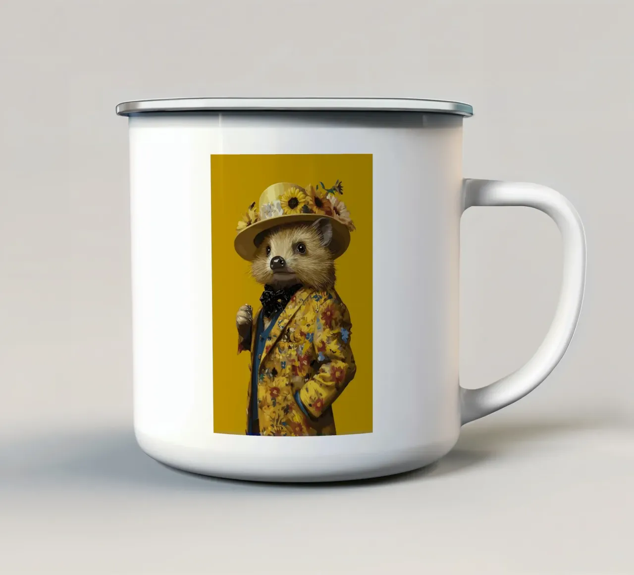 Il riccio con stile tazza in smalto da apple crumble