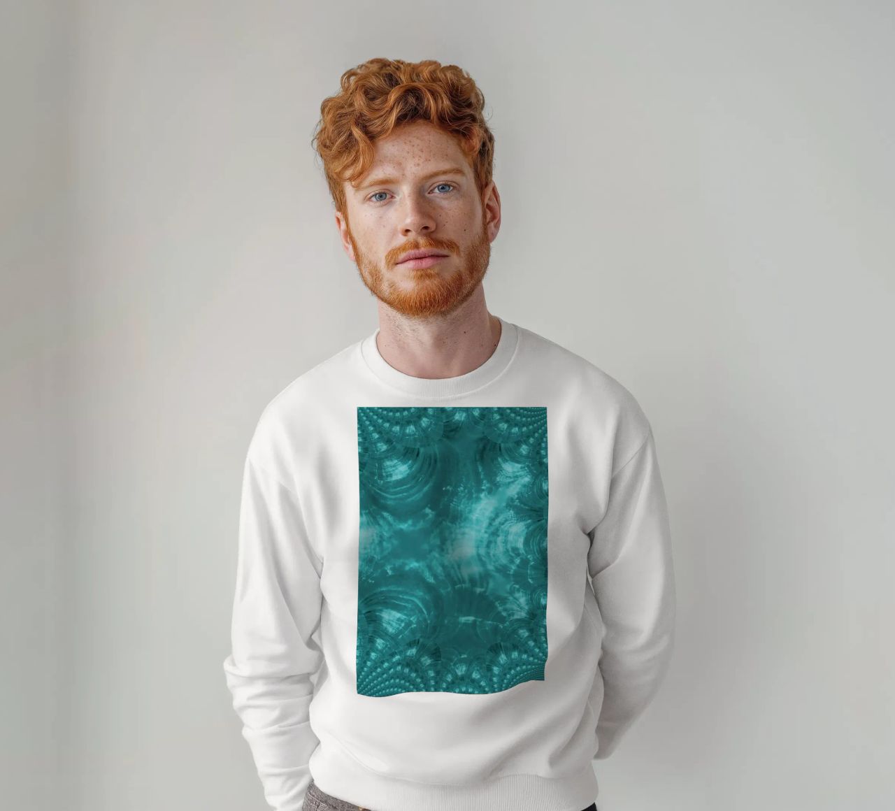 Disegno dinamico astratto in blu e bianco. felpa da Something for you