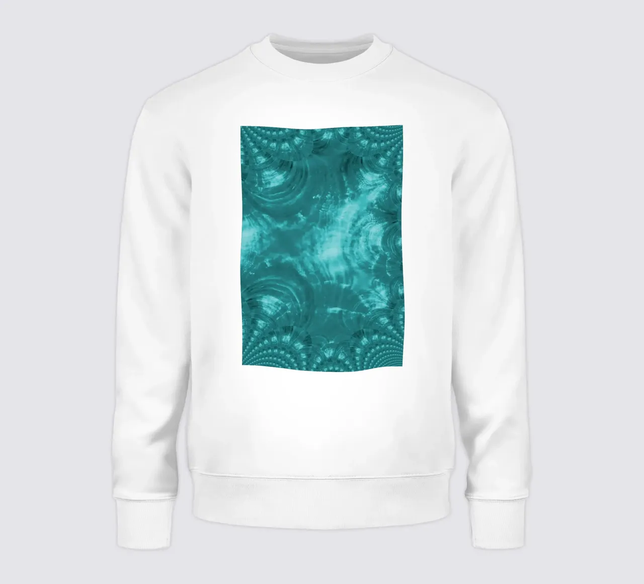 Abstraktes dynamisches Muster in blau und weiß. Sweatshirt von Something for you