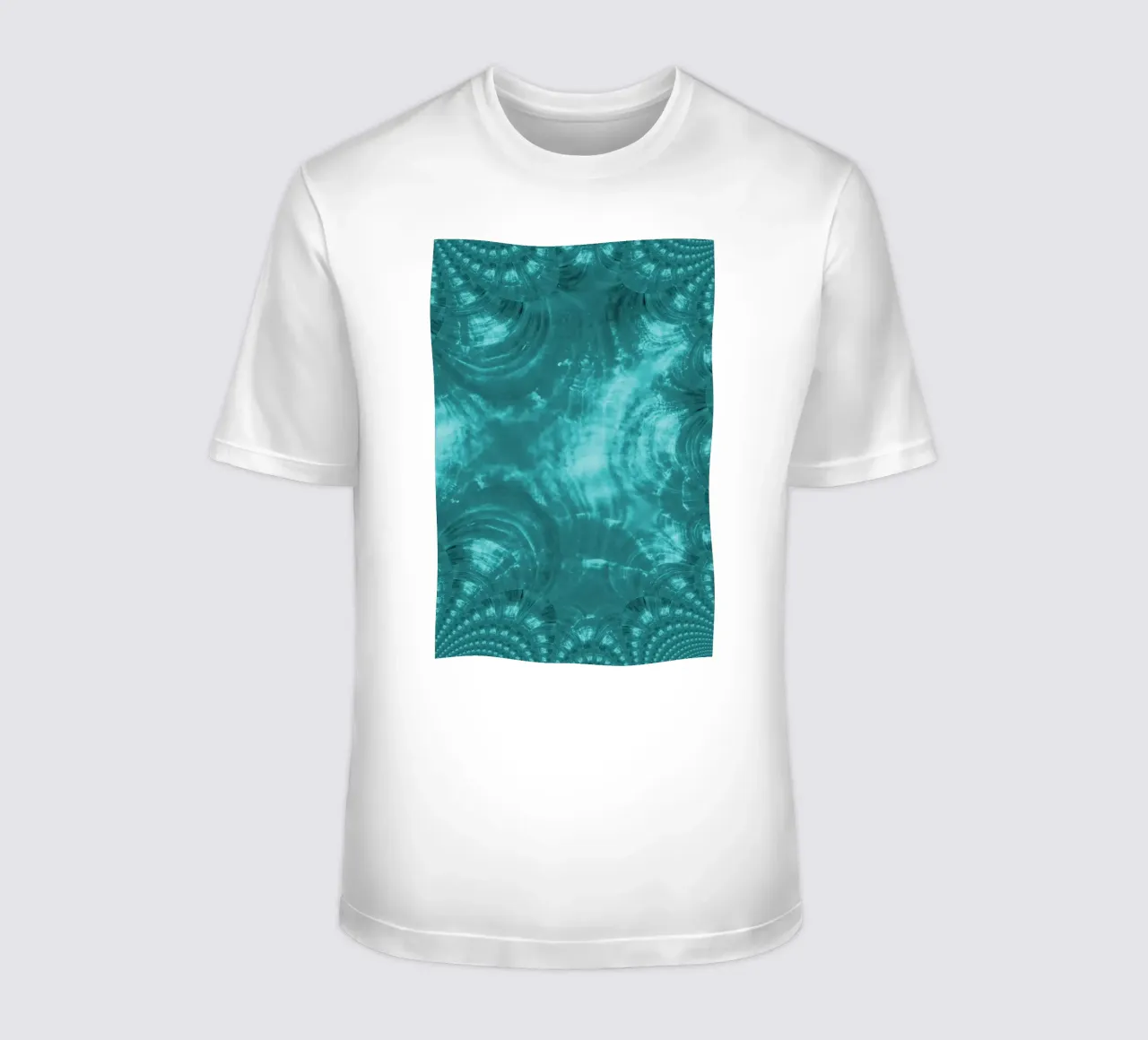 Abstract dynamic pattern in blue and white. t-shirt by Something for you