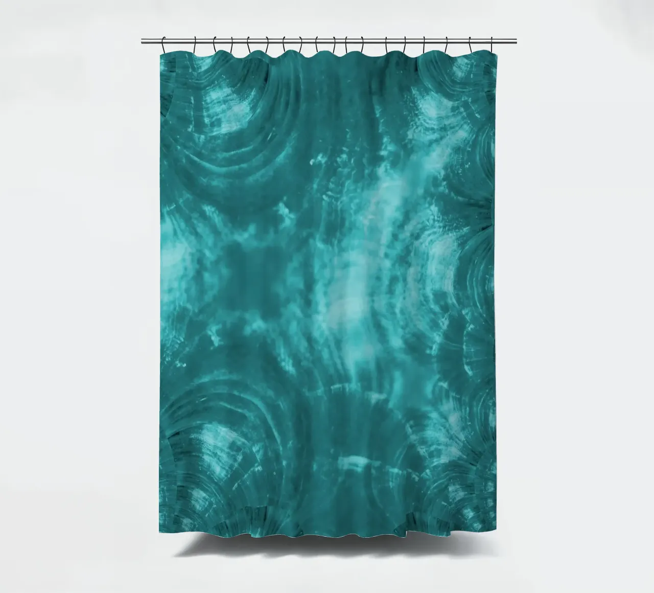 Abstract dynamic pattern in blue and white. shower curtain by Something for you