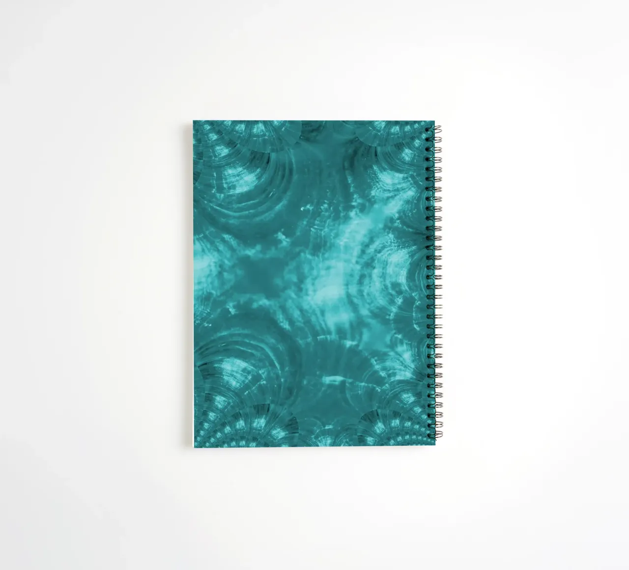 Abstract dynamic pattern in blue and white. spiral notebook by Something for you