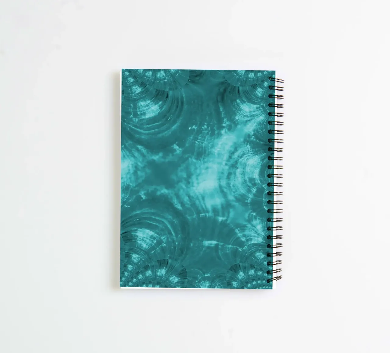Abstract dynamic pattern in blue and white. spiral notebook by Something for you