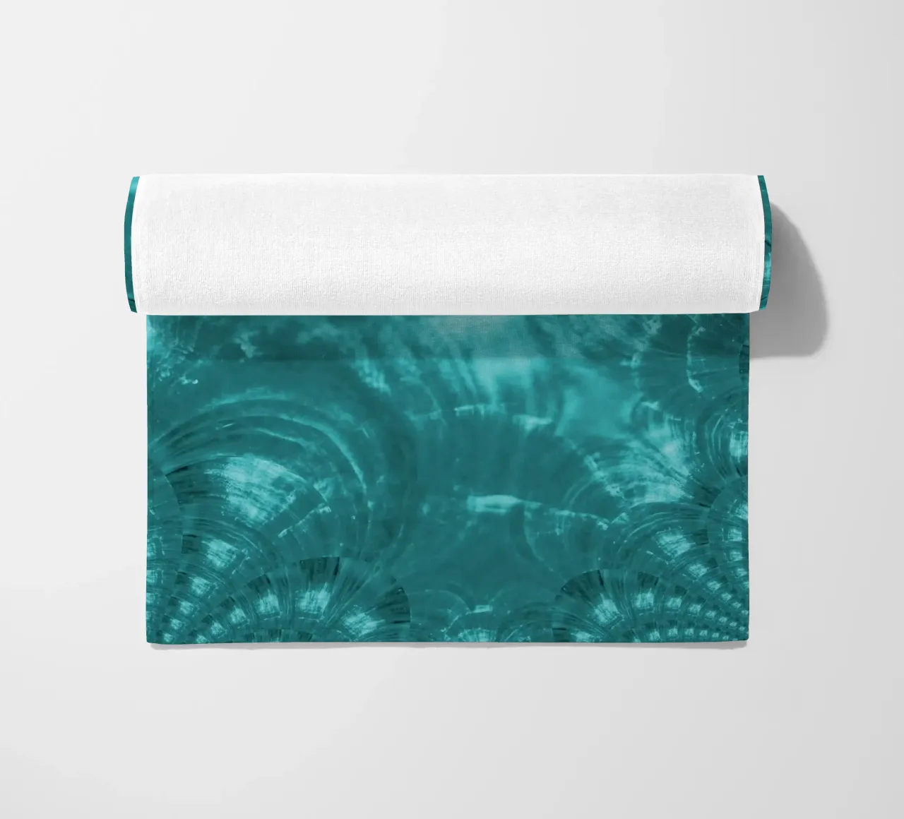 Abstract dynamic pattern in blue and white. beach towel by Something for you