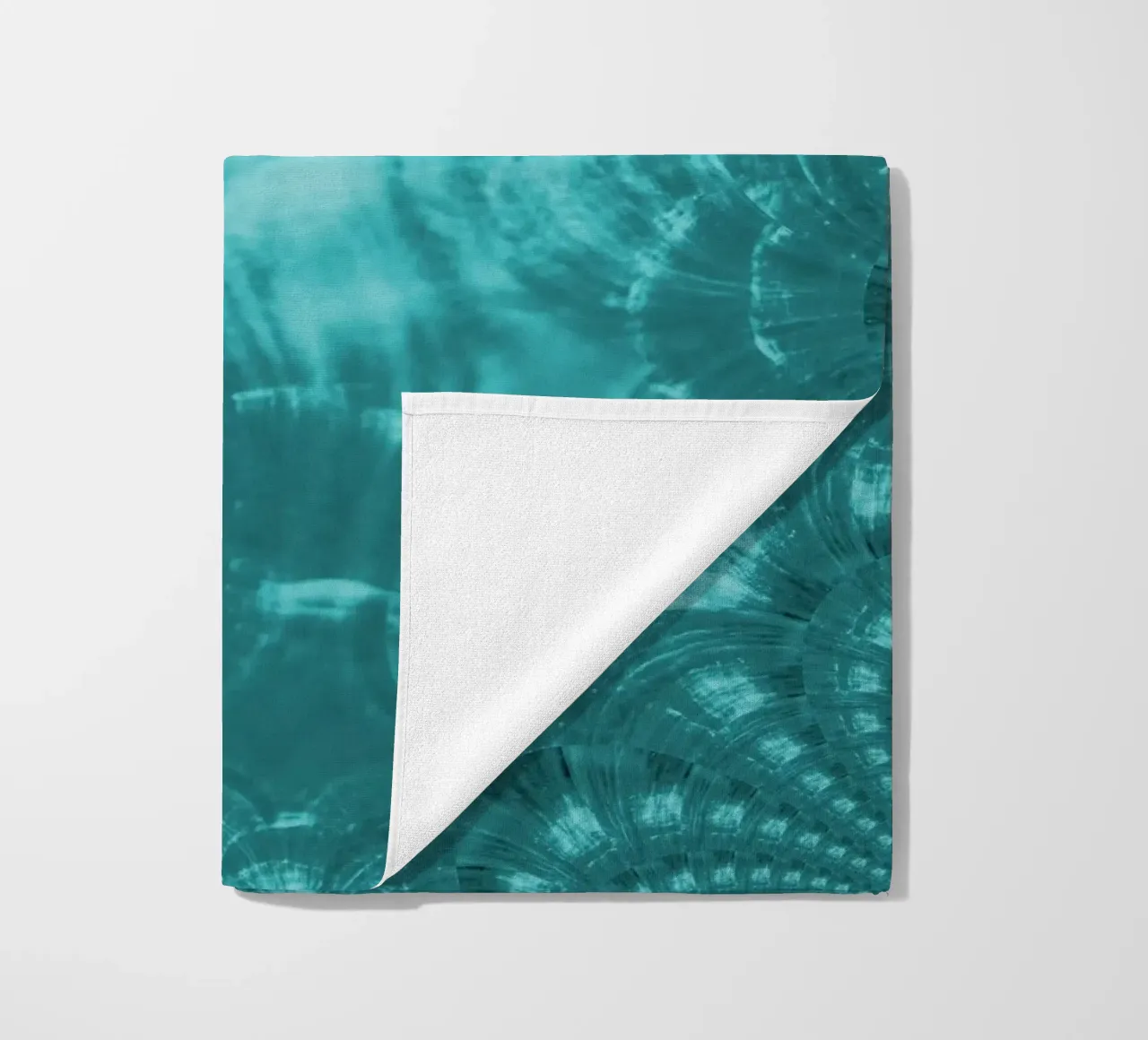 Abstract dynamic pattern in blue and white. beach towel by Something for you