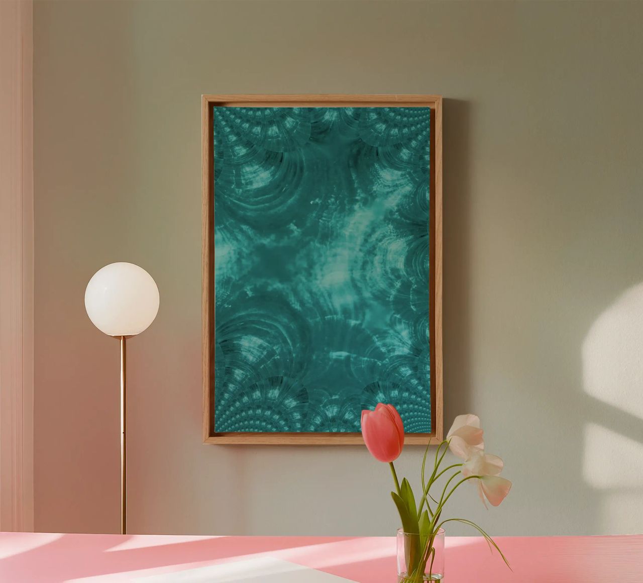 Abstract dynamic pattern in blue and white. canvas by Something for you