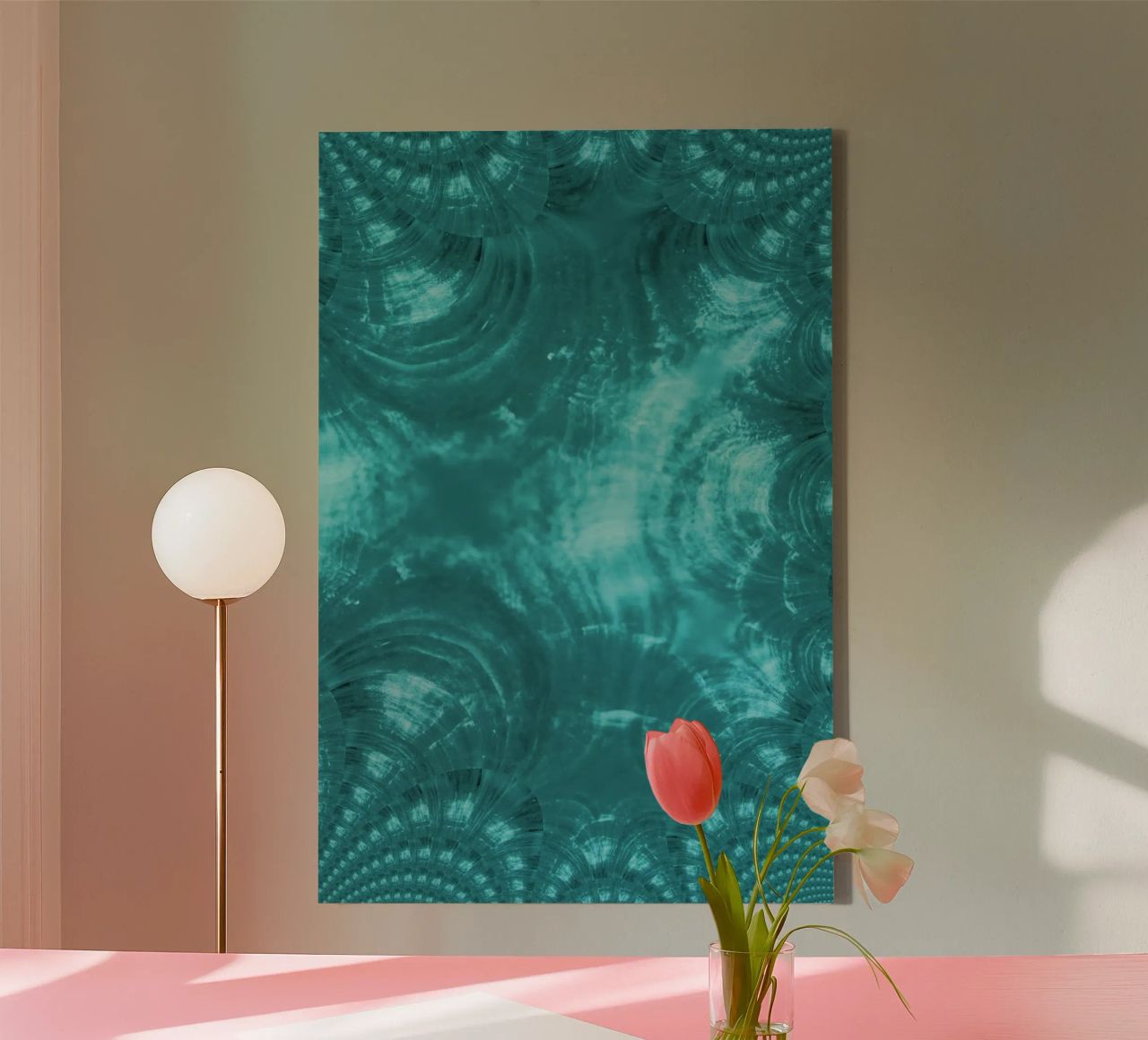 Abstract dynamic pattern in blue and white. canvas by Something for you