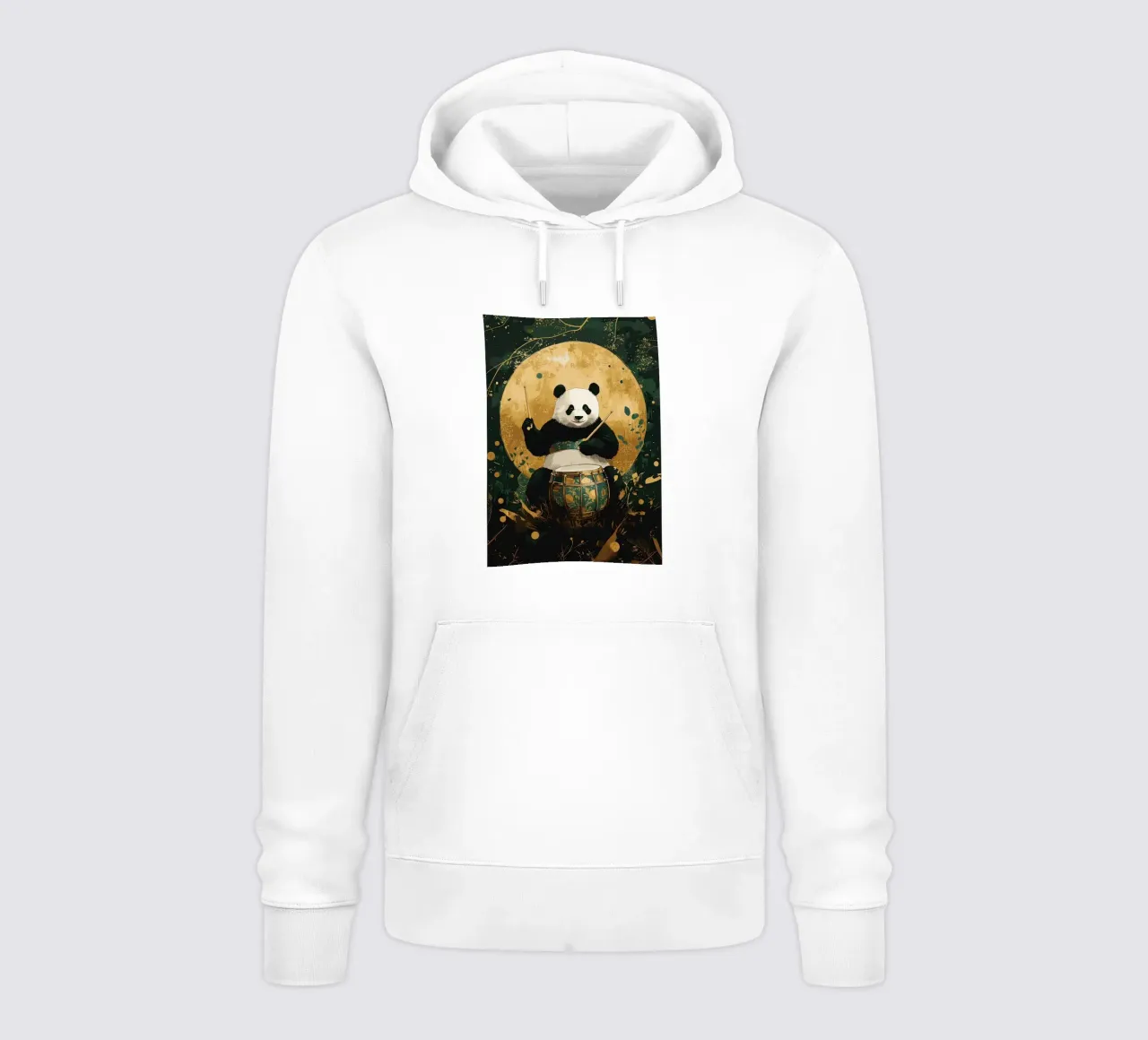 Panda Drummer felpa con cappuccio da apple crumble