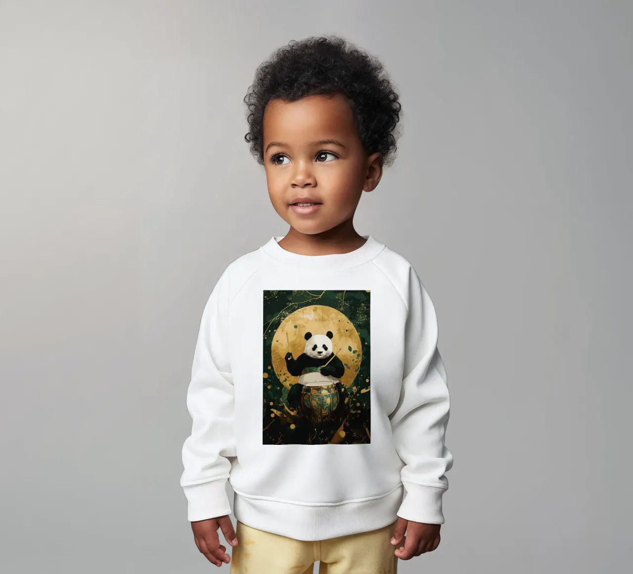 Panda Drummer felpa neonato da apple crumble
