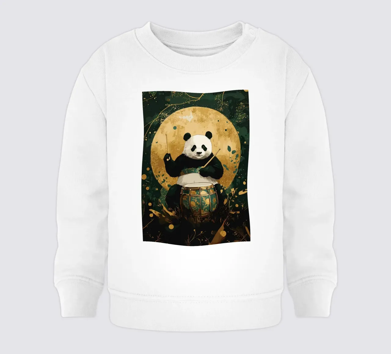 Panda Drummer felpa neonato da apple crumble