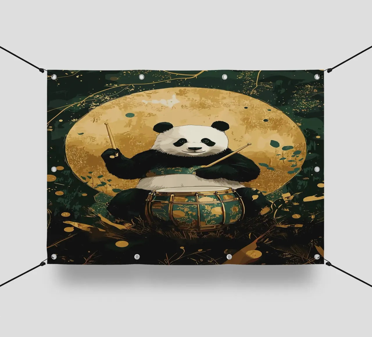 Panda Drummer telo in pvc da apple crumble