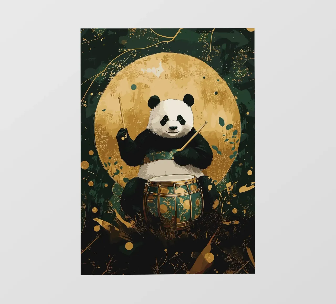 Panda Drummer telo in pvc da apple crumble