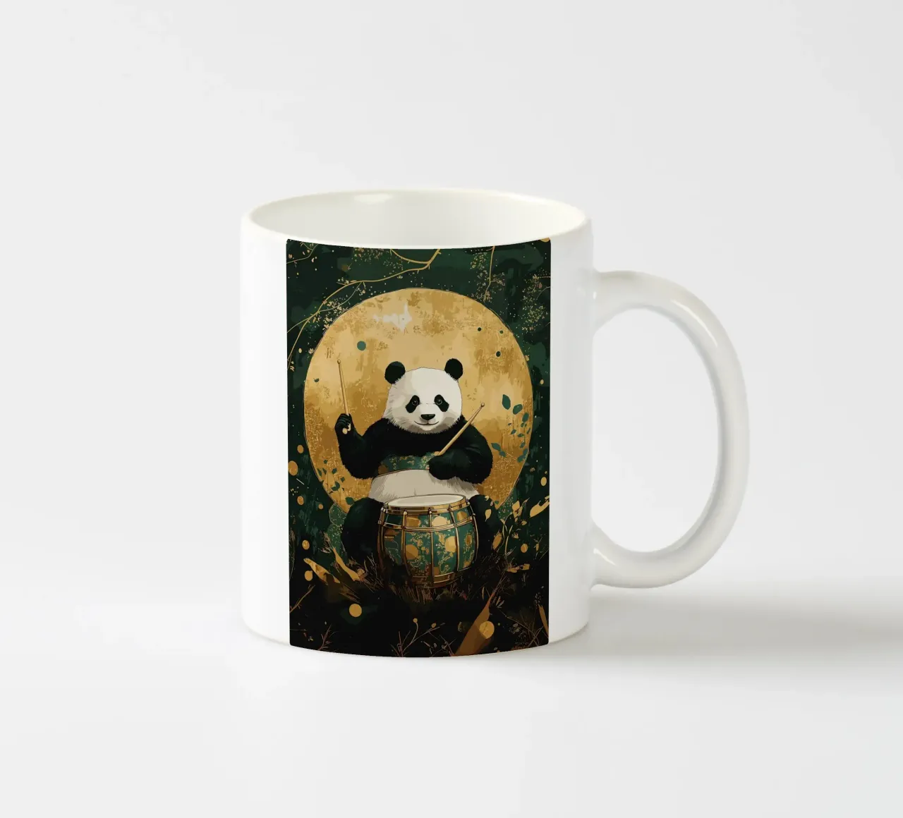 Panda Drummer tazza in ceramica da apple crumble