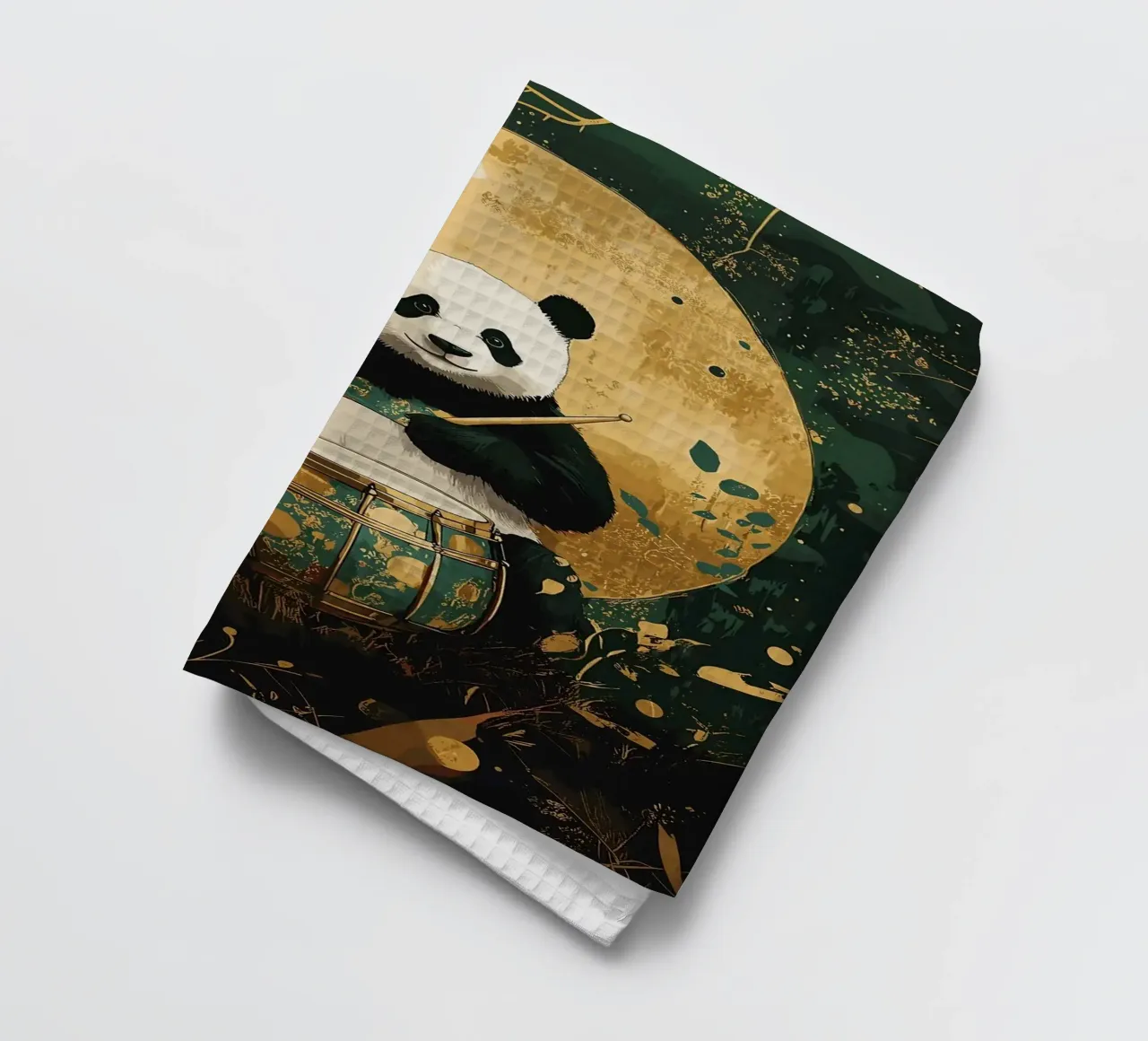Panda Drummer canovaccio da cucina da apple crumble