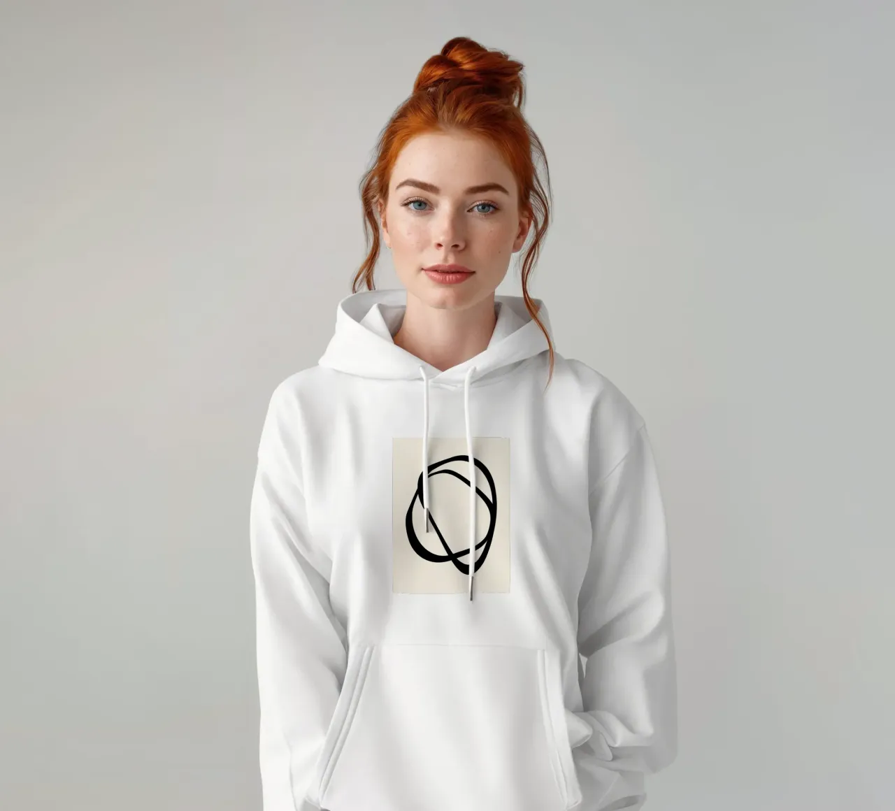 Interlocking Two CB | Minimalist Line Abstract hoodie van sabidussi