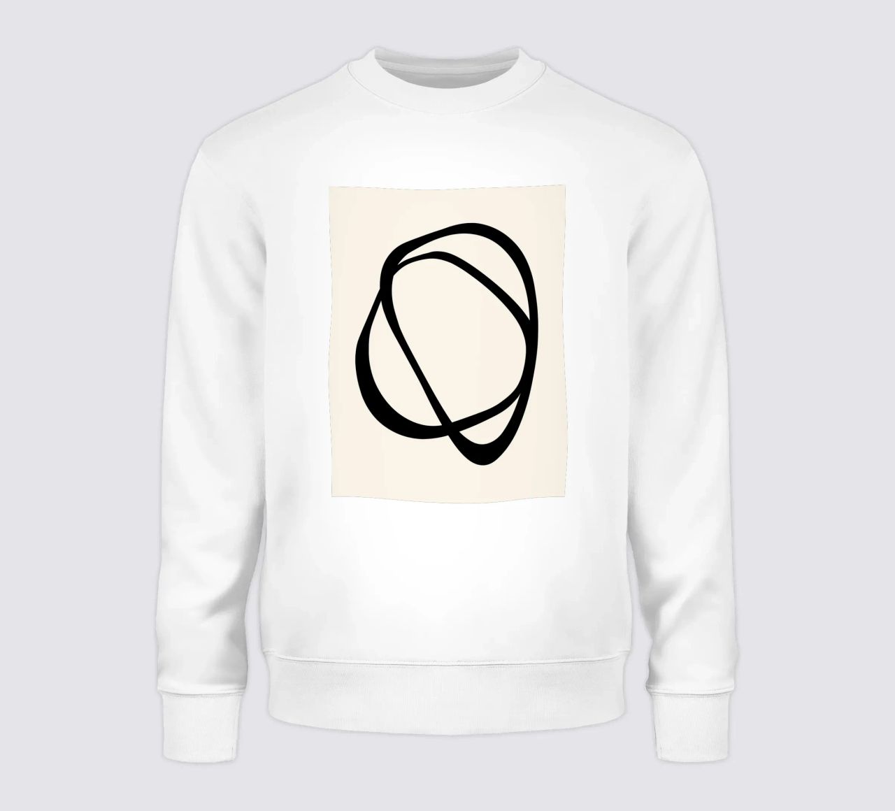 Interlocking Two CB | Minimalist Line Abstract Sweatshirt von sabidussi